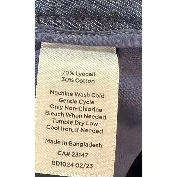 Talbots Tailored Indigo Wide Leg Pants Blue Size 6 - Picture 11 of 11